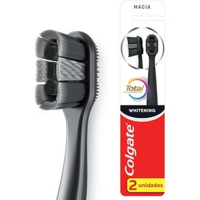 Escova de Dente Colgate Total Whitening Macia 2 Unidades